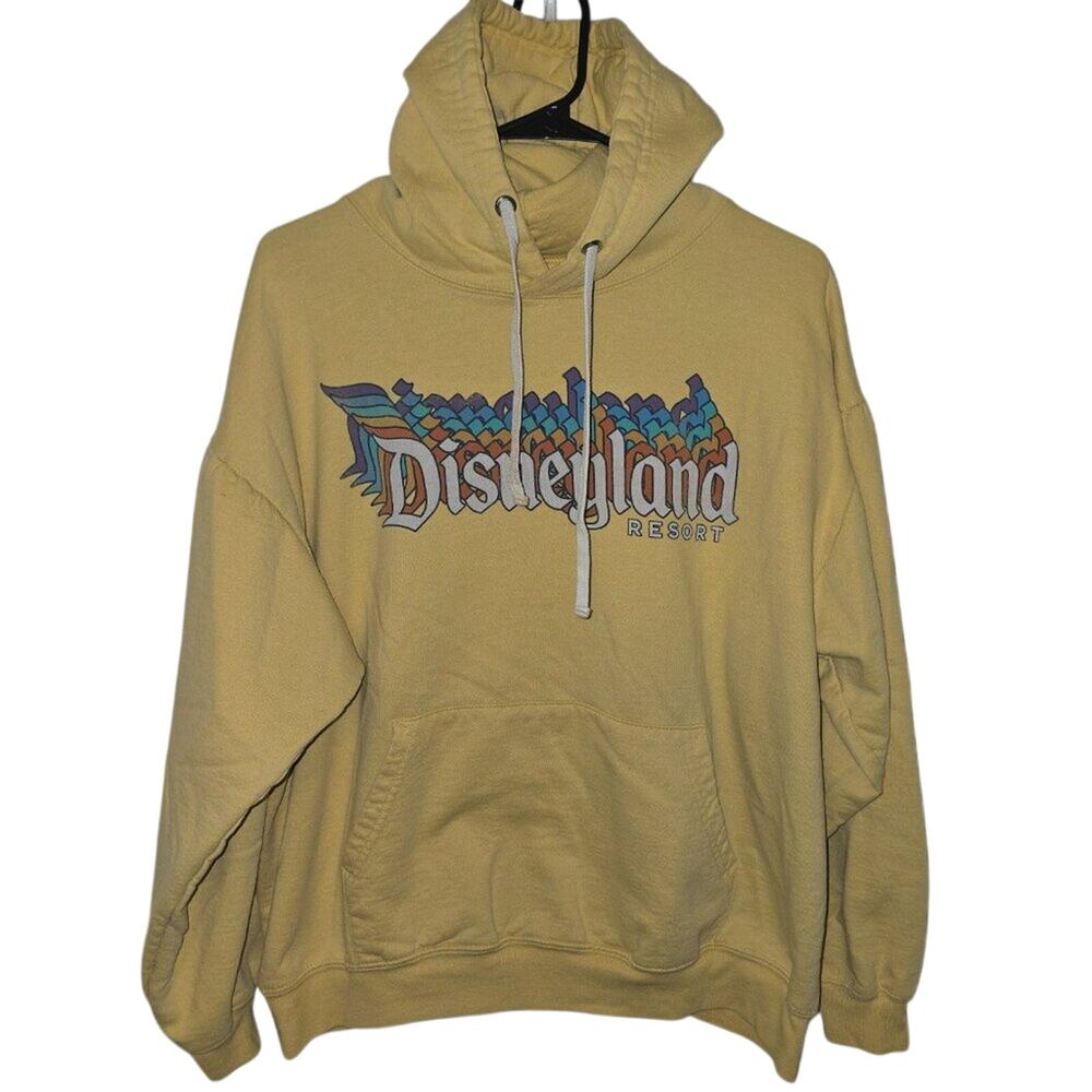 Disneyland Resort Hoodie Sweatshirt Unisex Retro Vintage Yellow